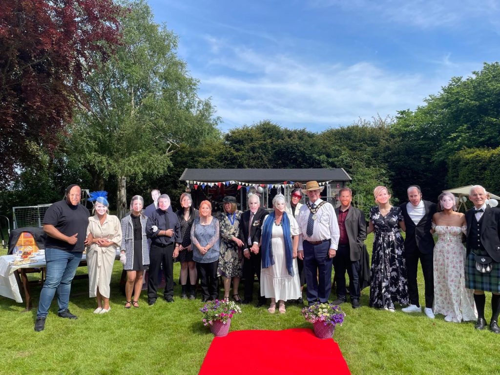 The team at Hitchin Road dressed up as members of the Royal Family at their very own garden party for the residents.